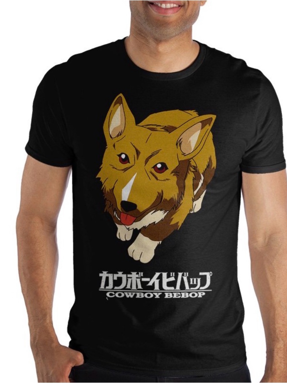 Cowboy Bebop Corgi Graphic Short Sleeve Tee - Black